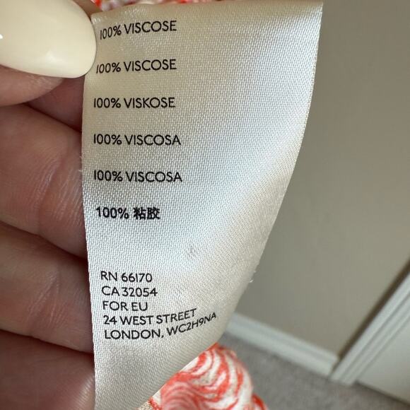 Free People French Quarter Wrap Mini Geometric Dress Women’s size Small Orange - Picture 7 of 7